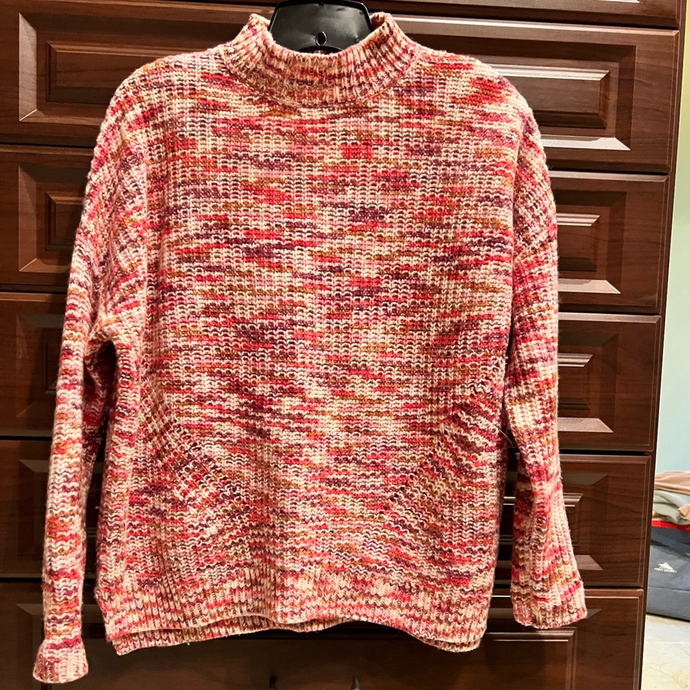 Velvet Mock Neck Tunic Sweater